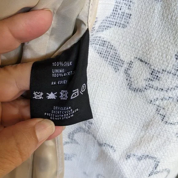 RAW SILK | LONG BLAZER | Asian Inspired |12 | Carlisle | Floral Print | NWOT - Picture 10 of 10